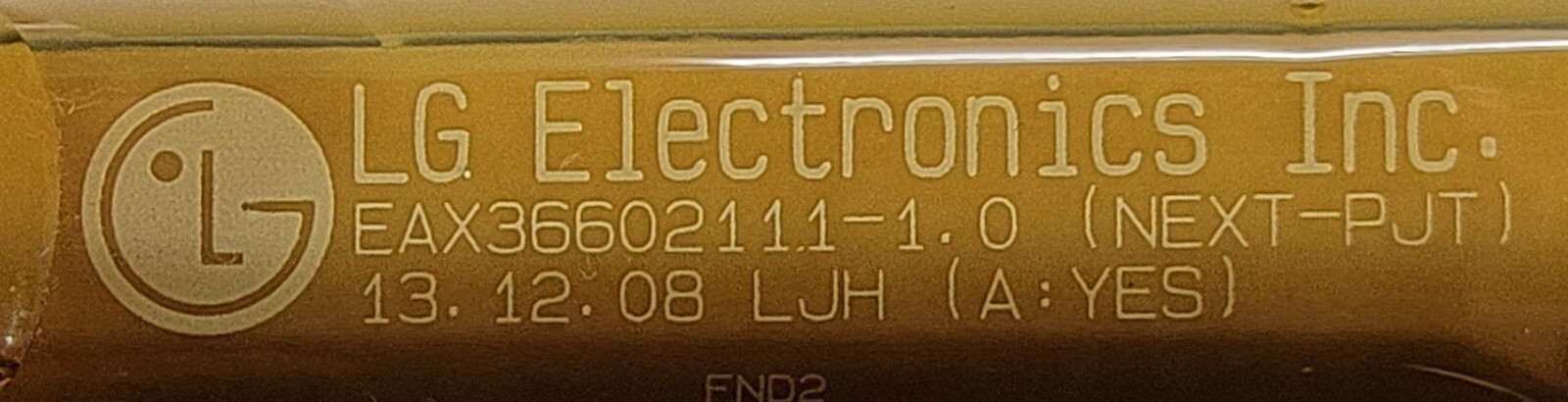 Genuine Washer LG Control Board Part#EBR36870743