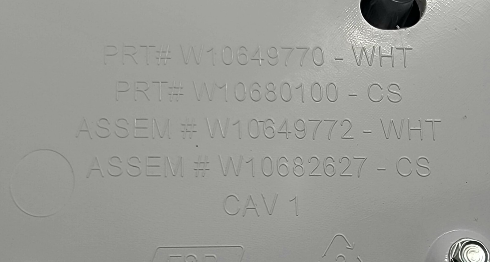 Genuine Dryer Kenmore Control Panel Part#W10649770