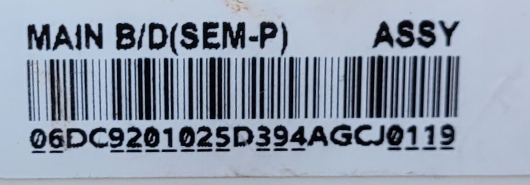 Genuine Dryer Samsung Control Board Part#DC92-01025