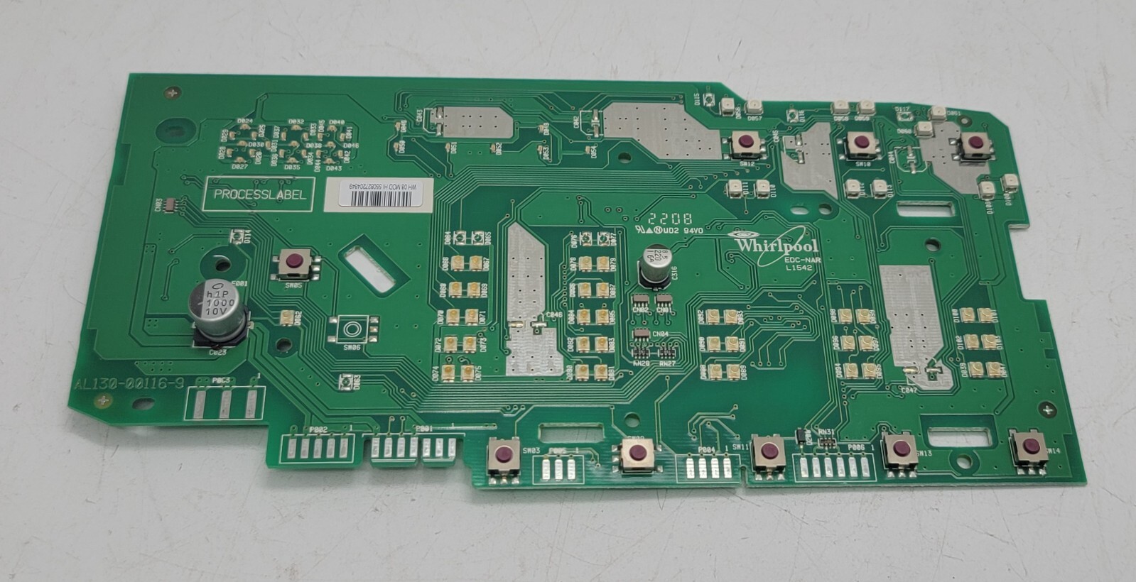 Genuine Washer Whirlpool Control Board Part#AL130-00116-9