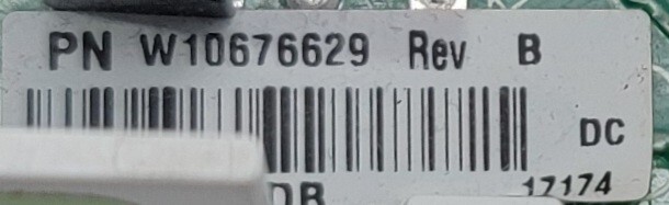 Genuine Dryer Whirlpool Control Board Part#W10676629