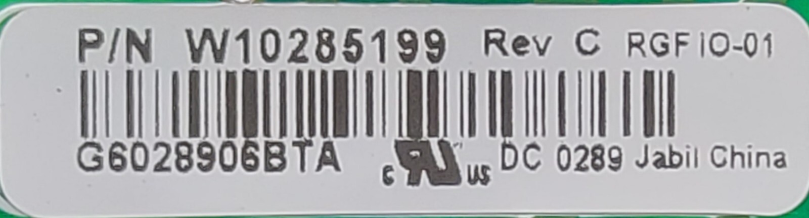 Genuine Refrigerator Maytag Control Board Part#W10285199