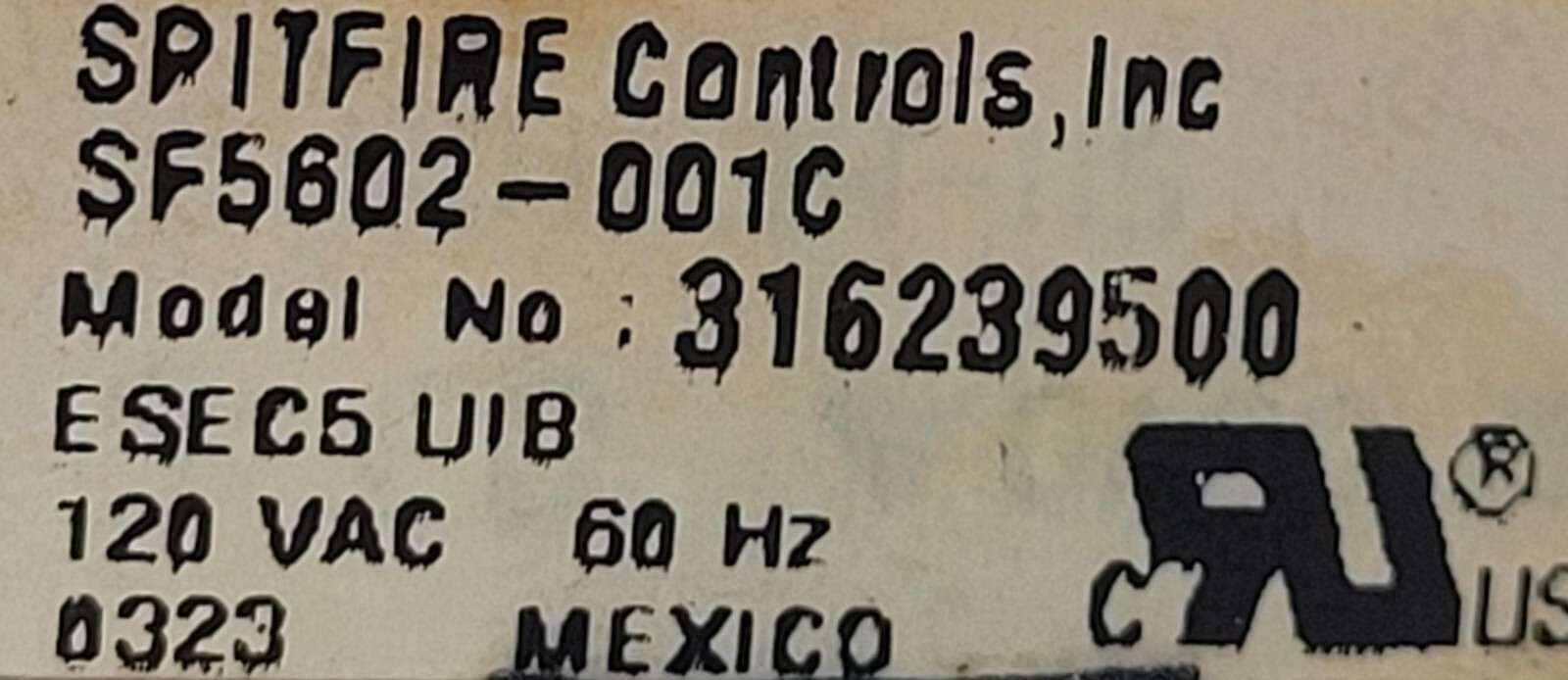 Genuine Oven Frigidaire Interface Control Board Part#316239500