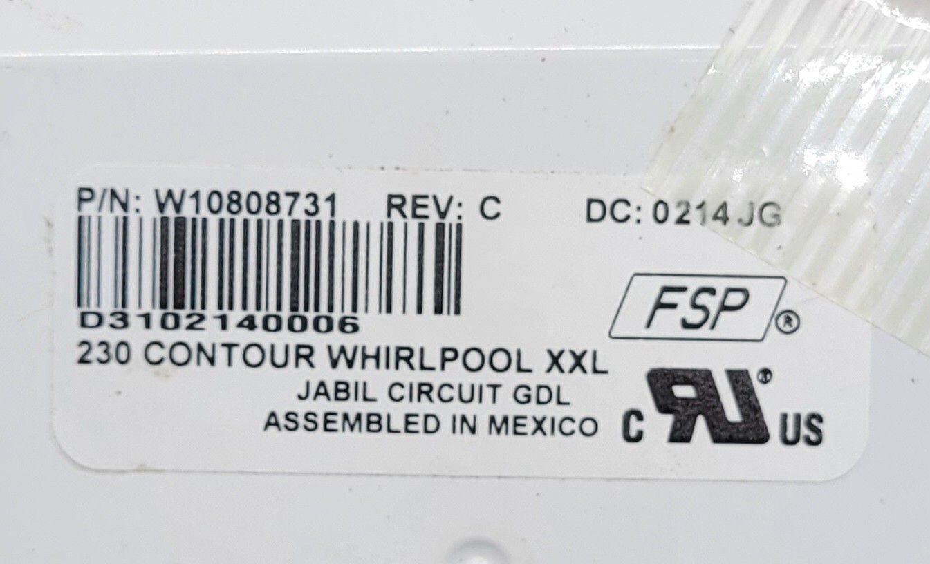 Genuine Refrigerator Whirlpool Dispenser Control Board Part#W10453401