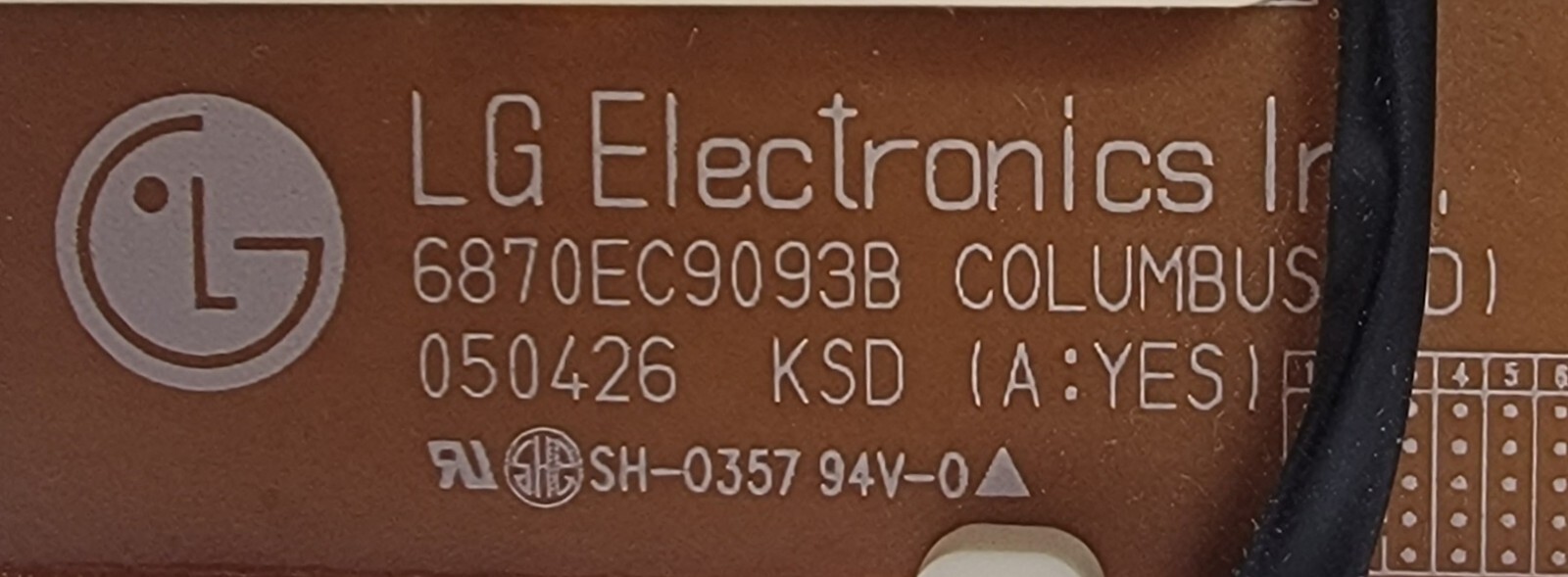 Genuine Dryer LG Control Board Part#6871EC2123B 6871EL1004C