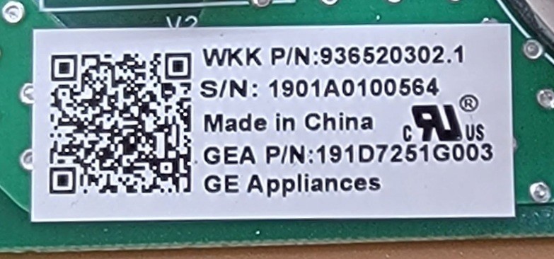 Genuine Cooktop Monogram Filter Board Part#191D7251G003