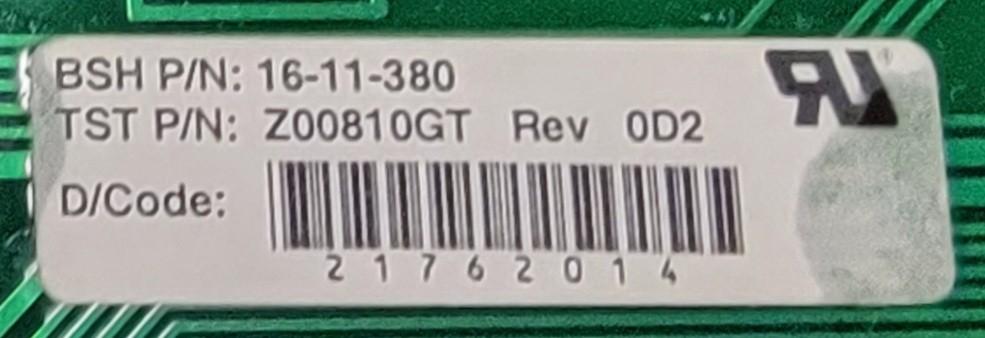 Genuine Oven Thermador Control Panel Part#16-11-380