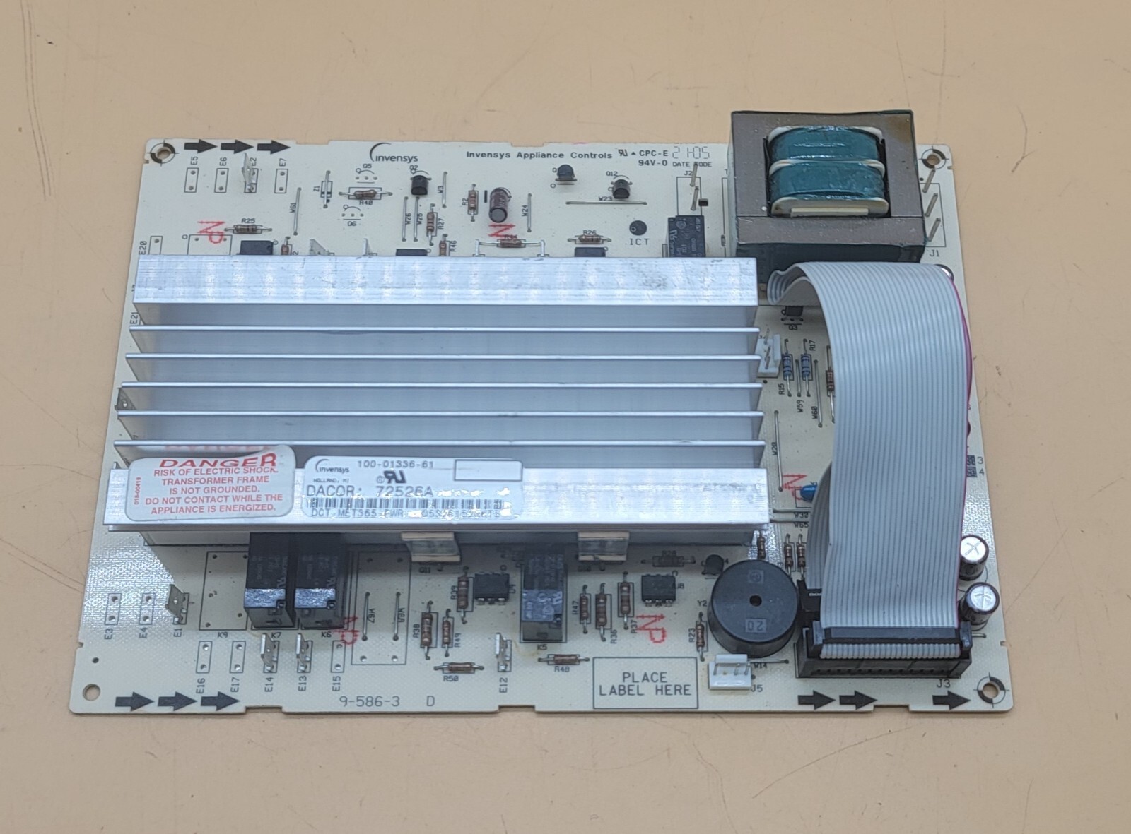 Genuine Cooktop Dacor Control Board Part#100-01336-61 DCT-MET365-PWR