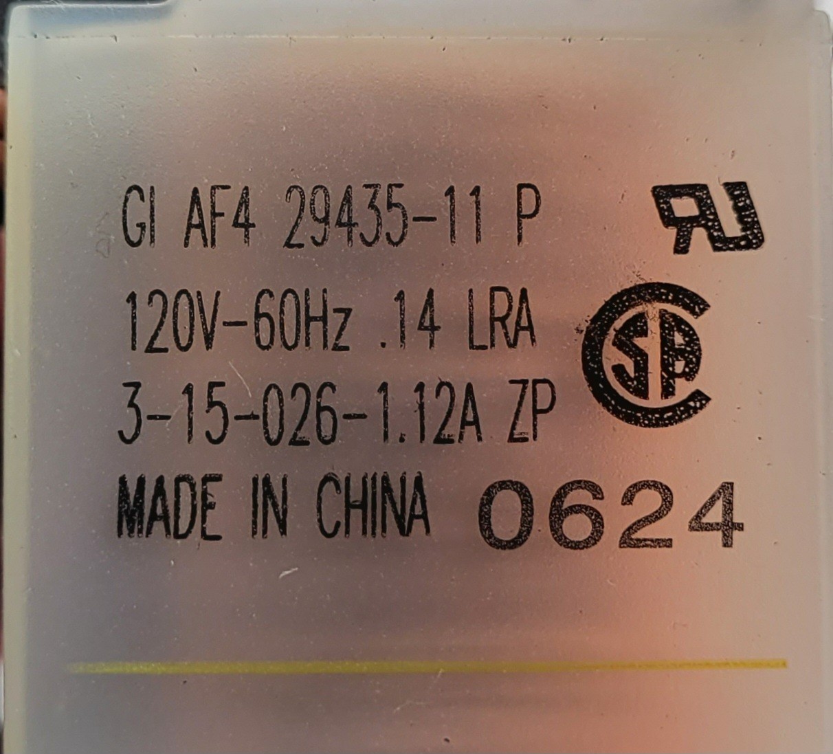 Genuine Refrigerator Sub-Zero Fan Motor Part#GI AF4 29435-11