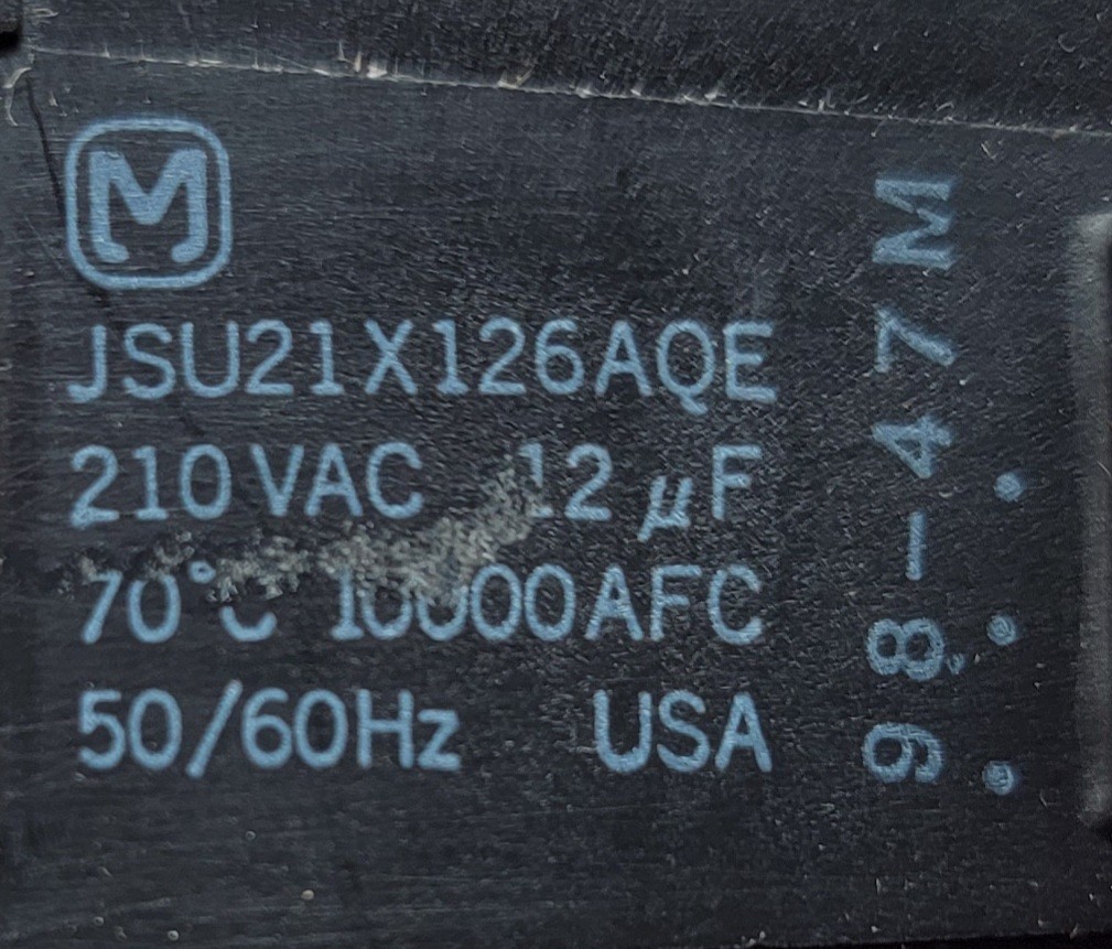 Genuine Refrigerator Sub-Zero Capacitor Part#JSU21X126AQE