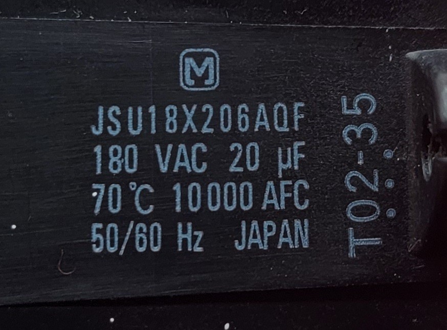 Genuine Refrigerator Sub-Zero Capacitor Part#JSU18X206AQF