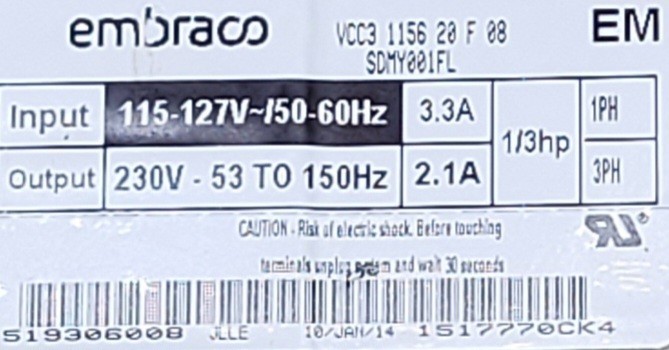 Genuine Refrigerator Thermador Inverter Board Part#519306008