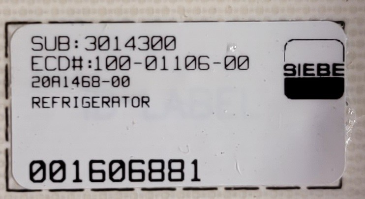 Genuine Refrigerator Sub-Zero Control Board Part#100-01106-00 20A1468-00