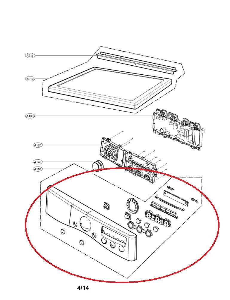 Genuine LG Front Panel part #MGC373538-2