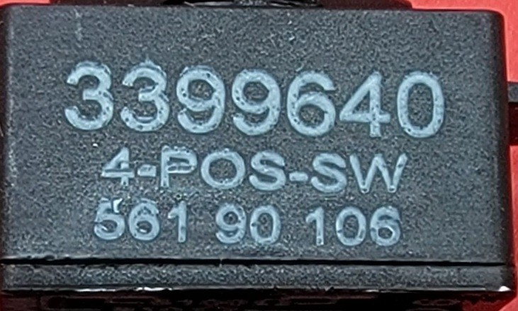 Genuine Dryer Whirlpool Selector Switch Part#3399640