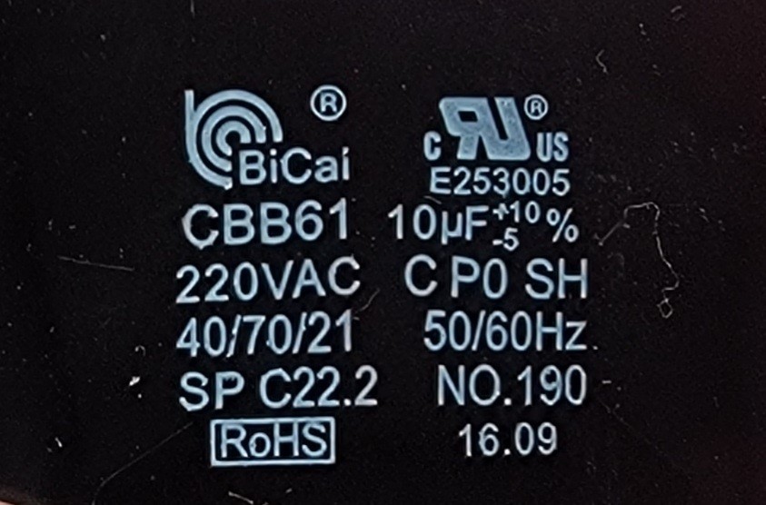 Genuine Microwave Bertazzoni Capacitor Part#CBB61
