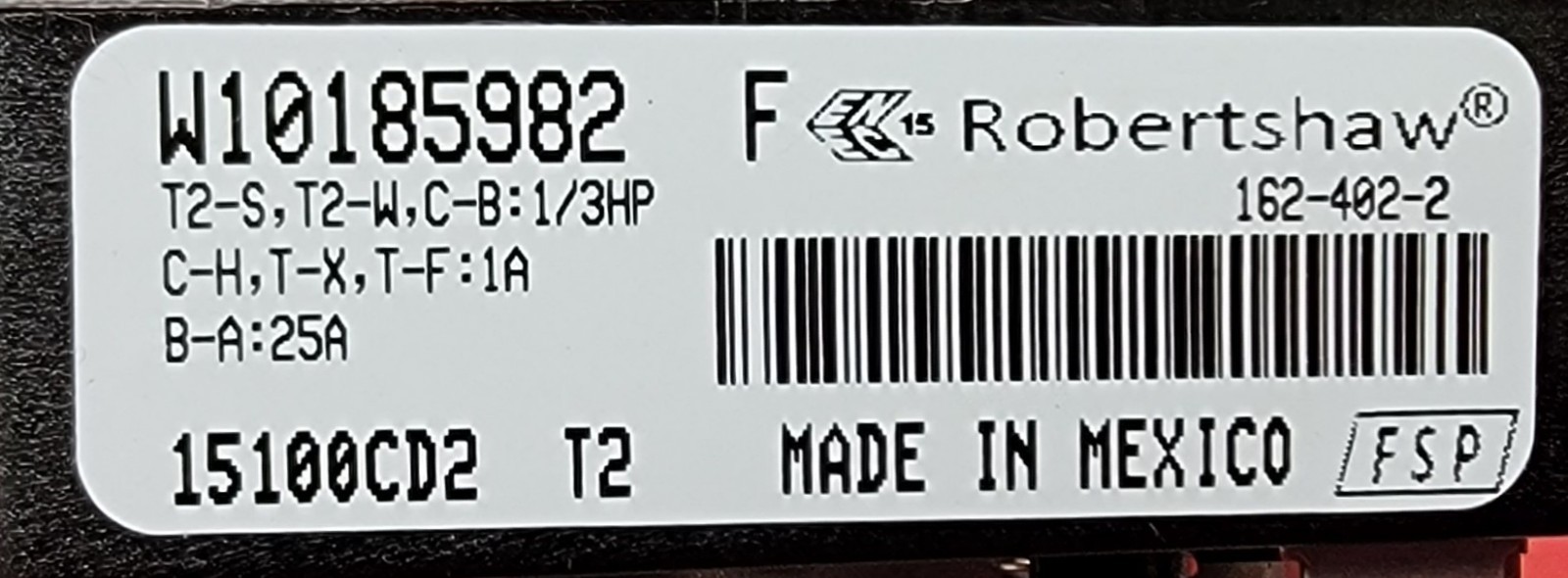 Genuine Dryer Whirlpool Timer Part#W10185982