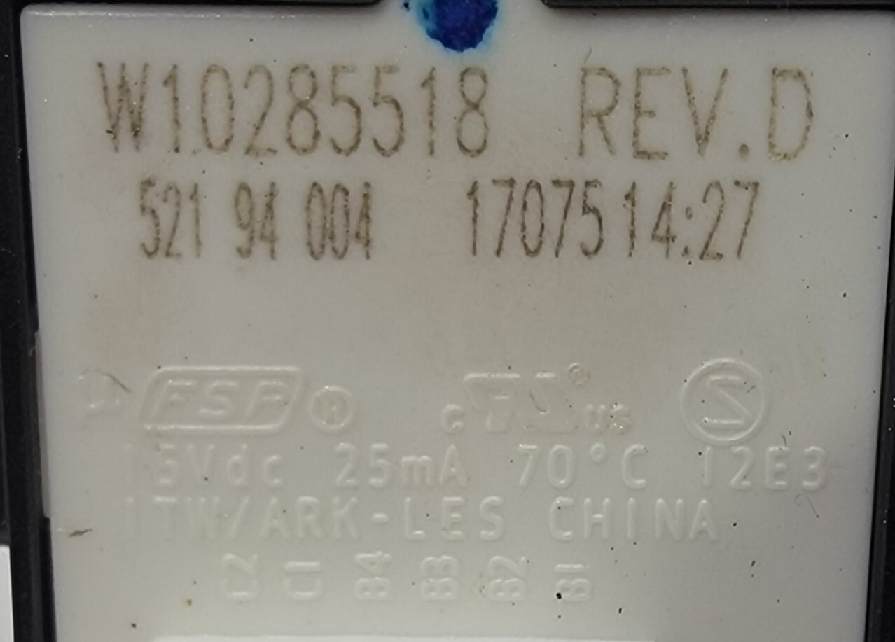 Genuine Washer Maytag Cycle Selector Switch Part#W10285518