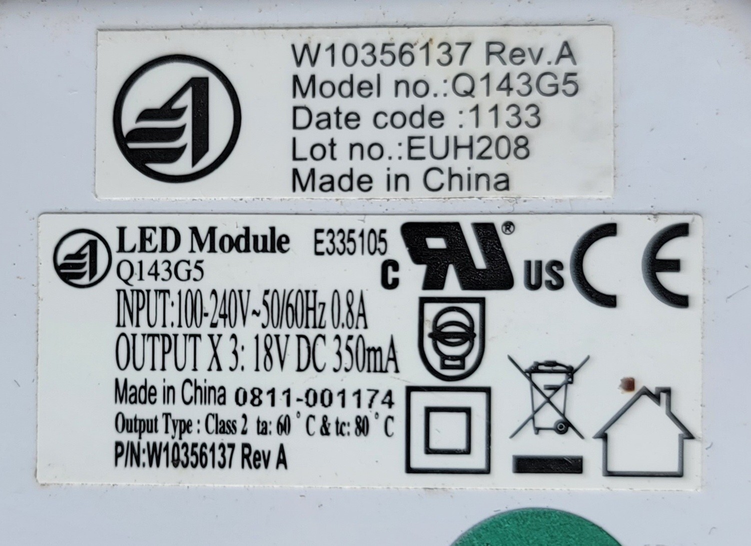 Genuine Refrigerator Kitchen Aid Inverter Control Board Part#W10356137