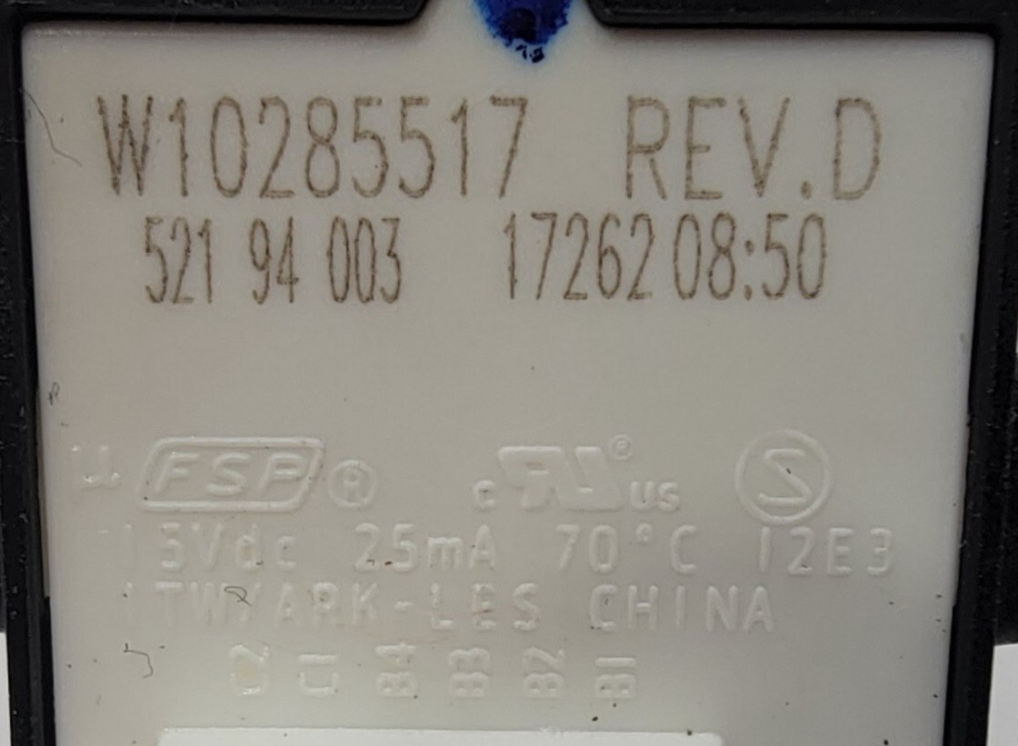 Genuine Washer Maytag Cycle Selector Switch Part#W10285517