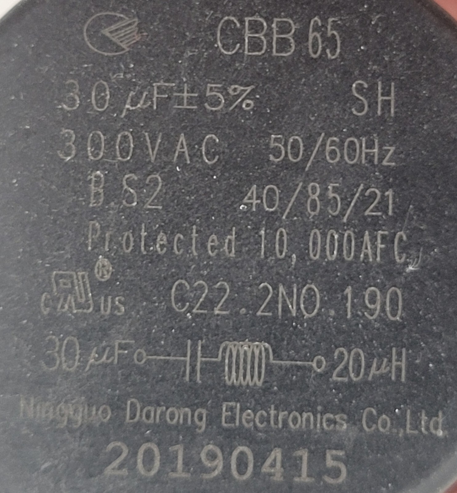 Genuine Washer Whirlpool Capacitor Part#CBB65