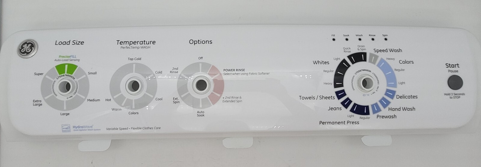 Genuine Washer Samsung Control Panel Part#175D5540