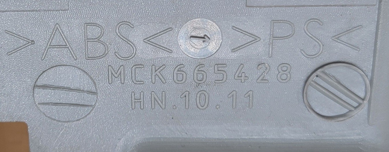 Genuine Refrigerator LG Dispenser Panel Part#MCK665428