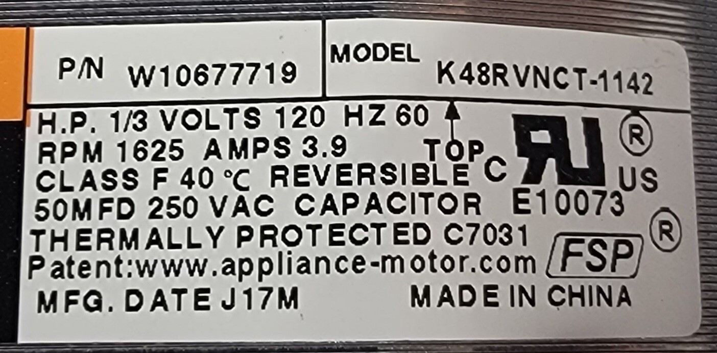Genuine Washer Maytag Drive Motor Part#W10677719