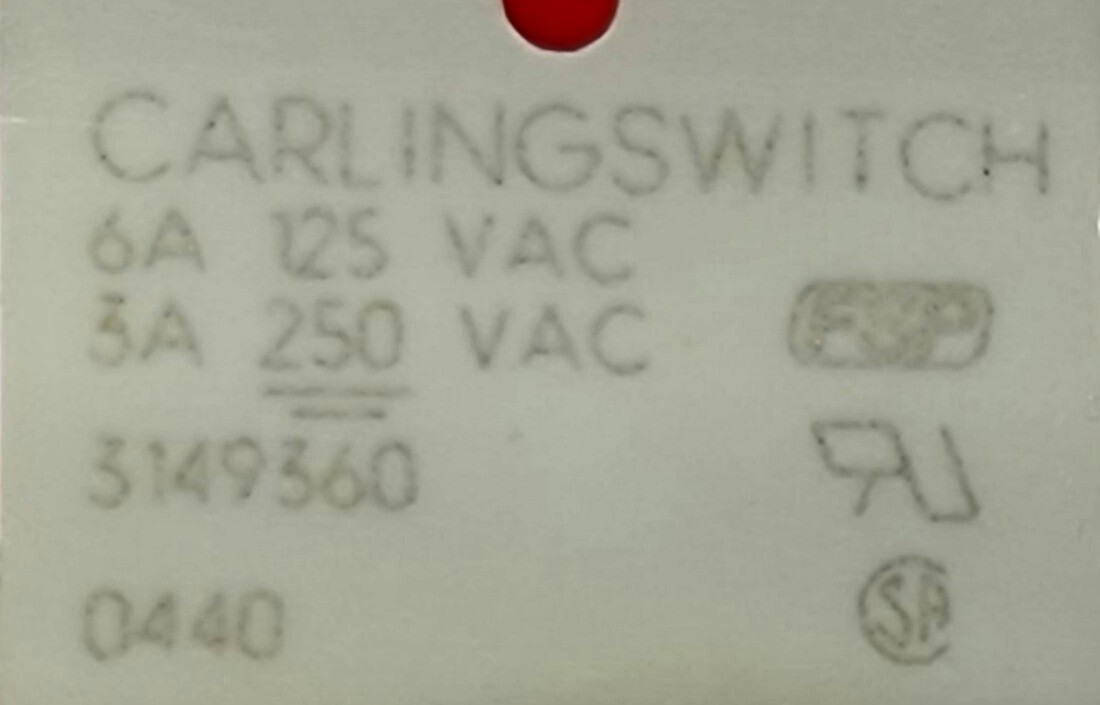 Genuine Stove Whirlpool Light Switch Part#3149360
