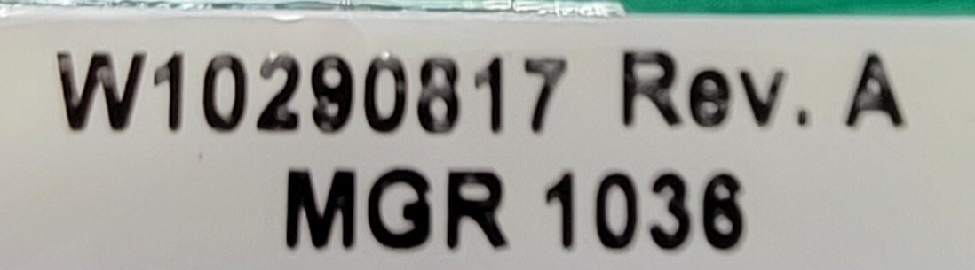 Genuine Refrigerator Kitchen Aid Ice Maker Control Board Part#W10290817