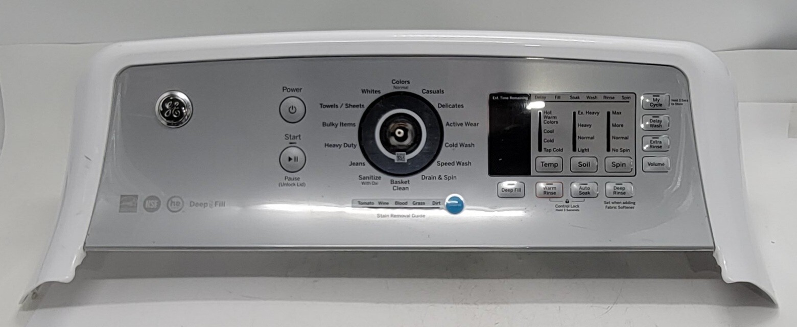 Genuine Washer GE Control Panel w/Board Part#290D2120P050 290D1525G004