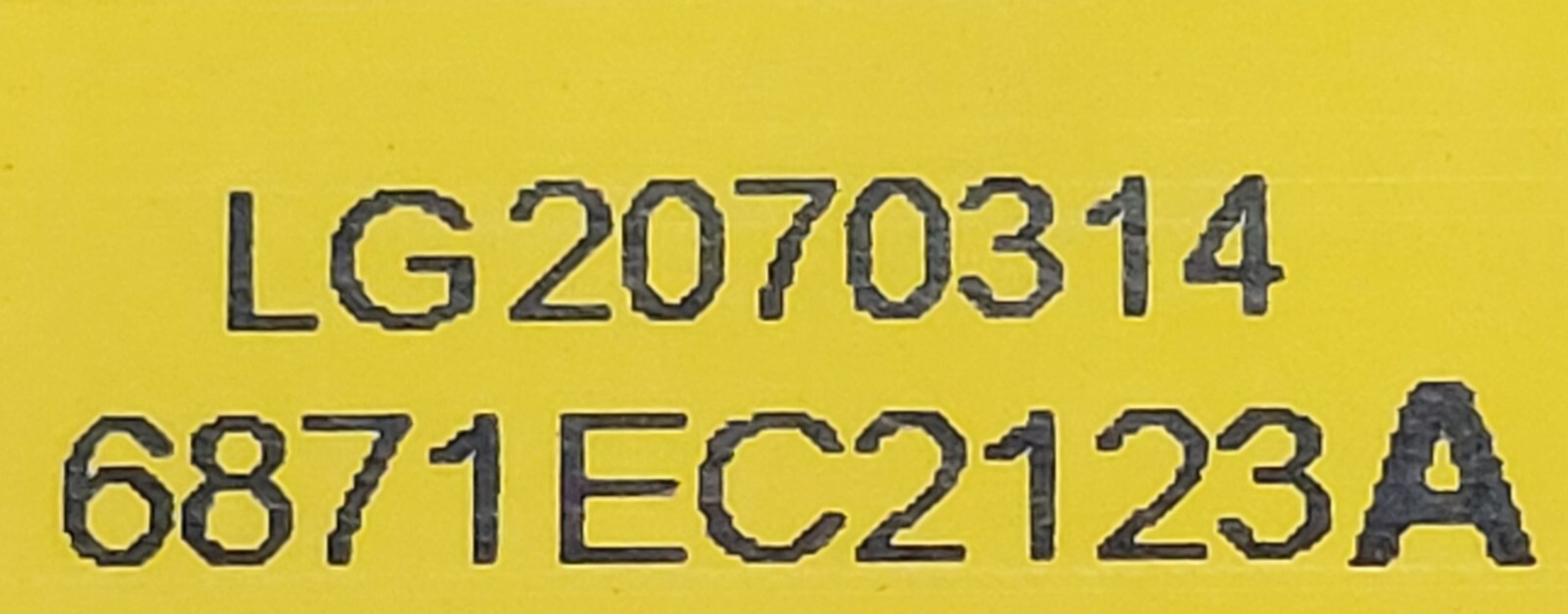Genuine Washer LG Control Board Part#6871EC2123A