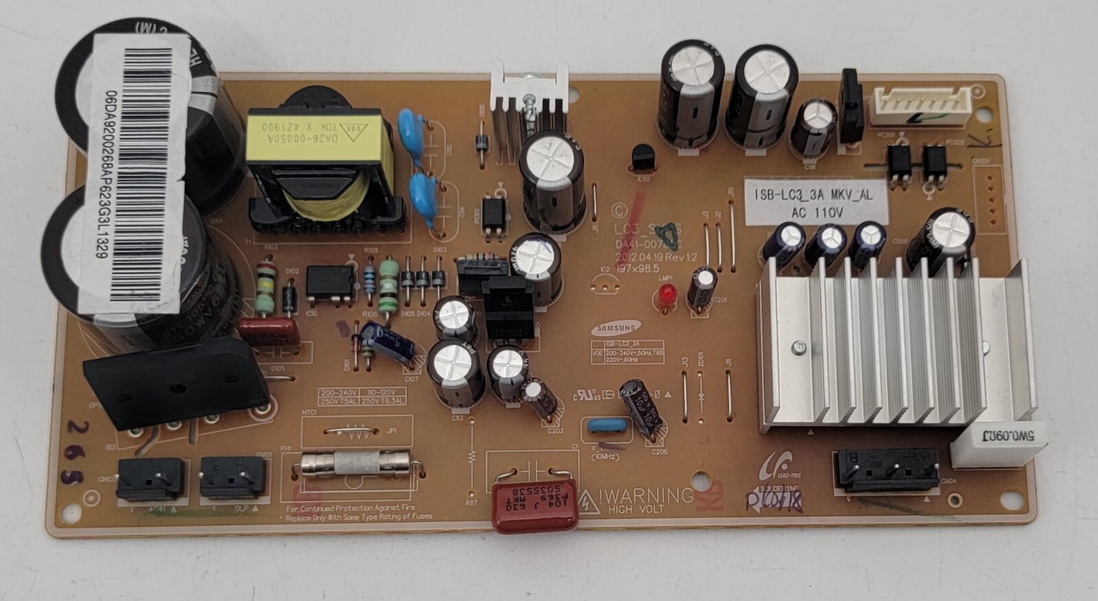 Genuine Refrigerator Samsung Control Board Part#DA92-00268A