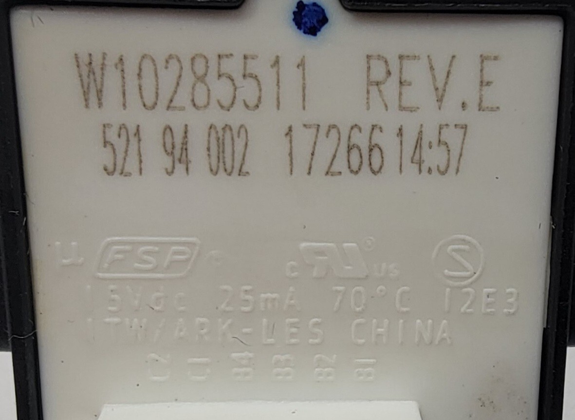 Genuine Washer Maytag Cycle Selector Switch Part#W10285511