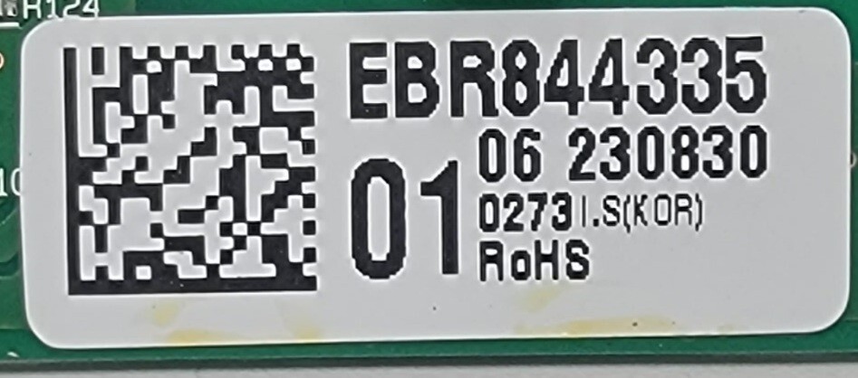 Genuine Refrigerator LG Control Board Part#EBR84433501