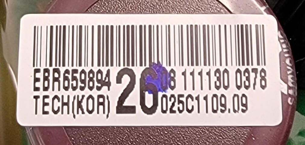 Genuine Washer LG Control Board Part#EBR65989426