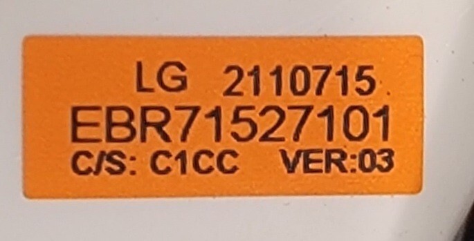 Genuine Dryer LG Control Board Part#EBR71527101