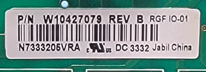 Genuine Refrigerator Jenn-Air Control Board Part#W10427079