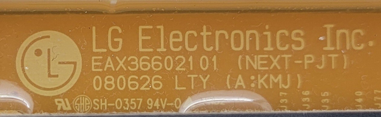 Genuine Dryer LG Control Board Part#EBR36858902