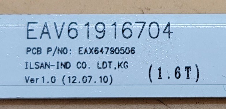 Genuine Refrigerator LG LED Light Set Part#EAV61916704