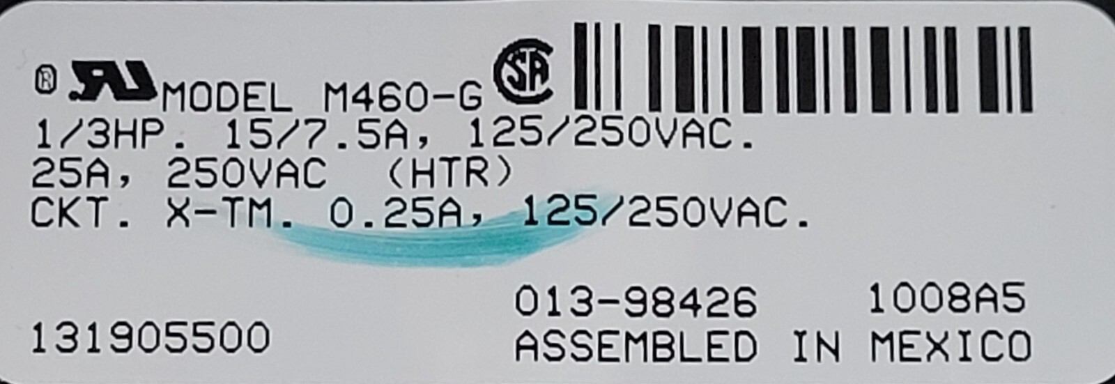 Genuine Dryer Kenmore Control Panel w/Timer Part#131905500