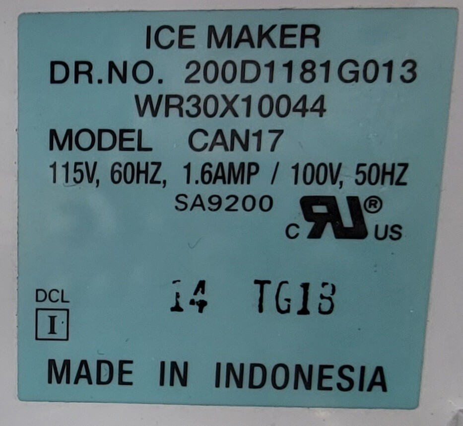 Genuine Refrigerator GE Ice Maker Part#200D1181G013
