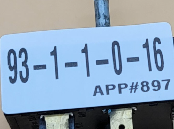 Genuine Oven Samsung Infinite Switch Part#190925 DG44-01006A